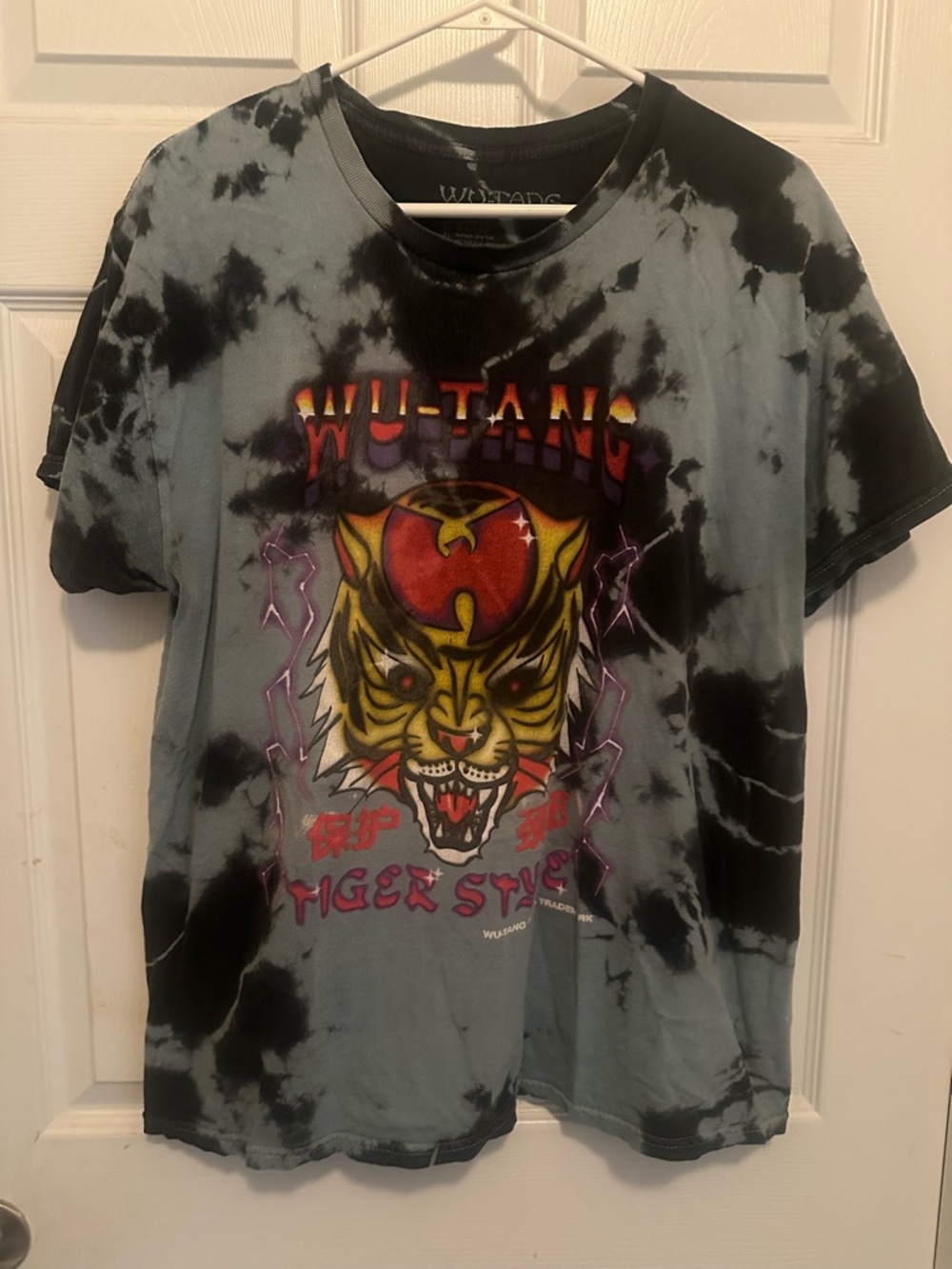 Wu-Tang Kids' Tie-Dye Tiger Graphic Tee - Black & Gray